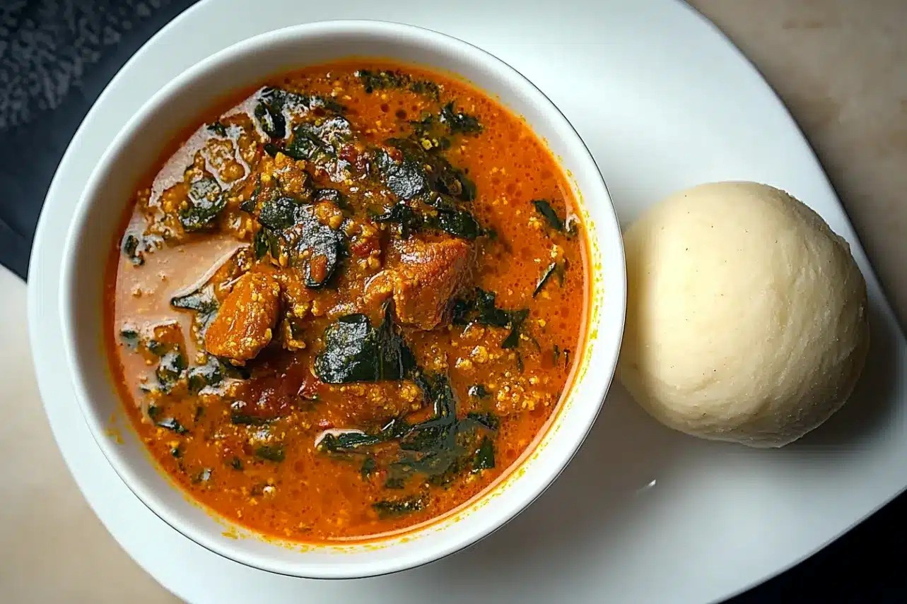 Egusi with Pounded Yam