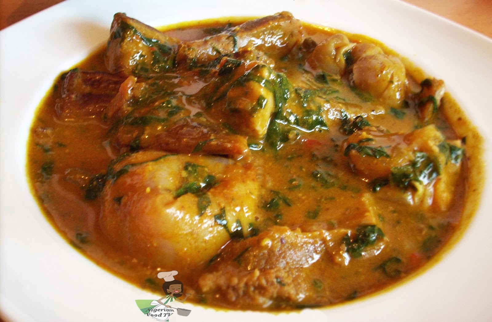 Steaming bowl of ogbono soup
